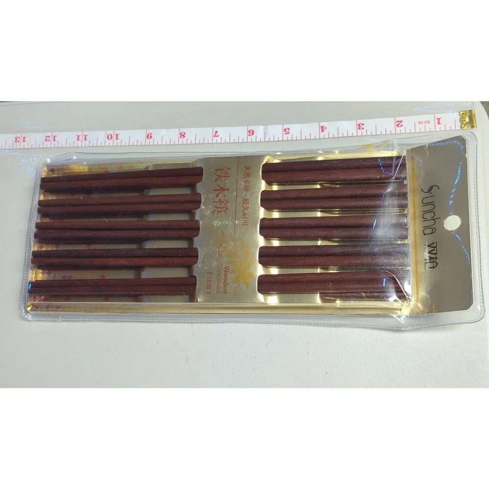 Wooden Chopsticks 10 Sets - New